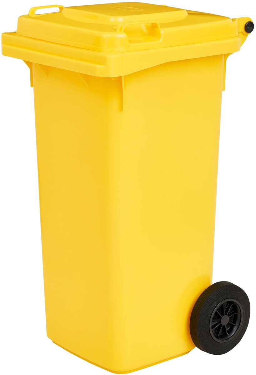 Omgoods- Vuilnisbak 120 liter - Afvalbak - Afvalemmer - Stabiele kunststof - Geruisloze wielen - Eenvoudig te legen - Afvalcontainer