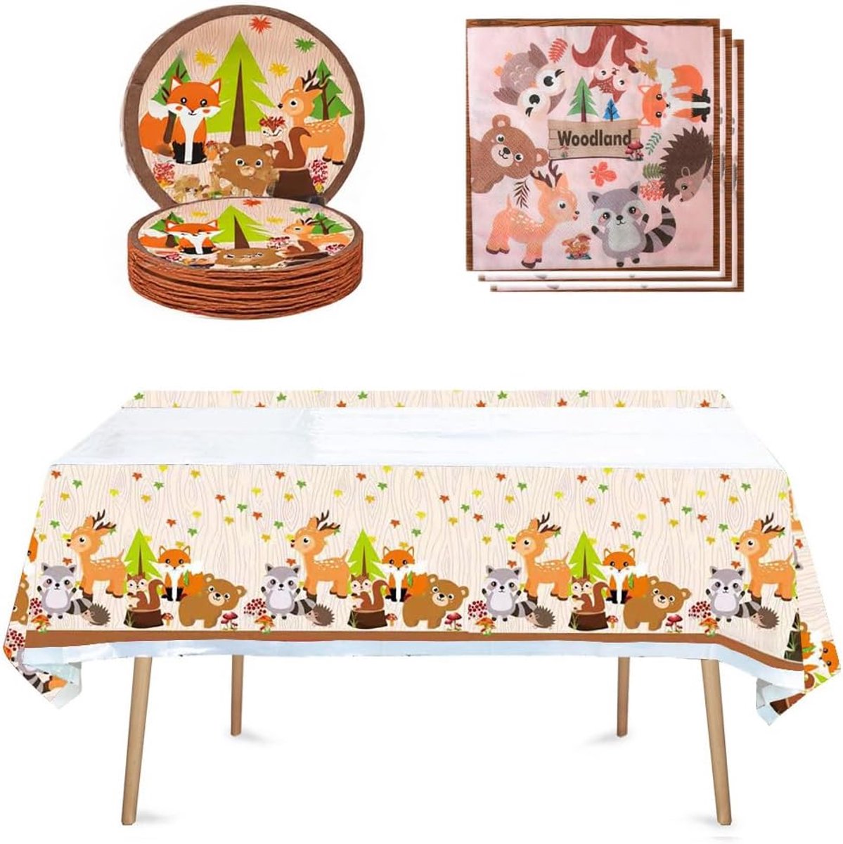 Safari partyserviesset voor 10 gasten, jungle, dieren, feest, servies, verjaardagsdecoratie, jungle, safari, partyserviesset, dieren, jungle, feest voor jongens