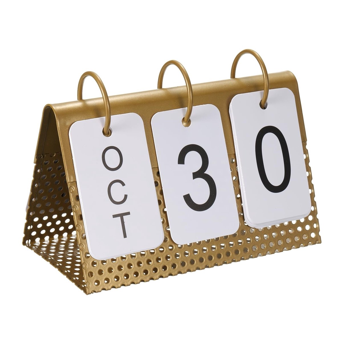 Omgoods - Vintage Houten Perpetuele Kalender - Voor Bureau Decoratie