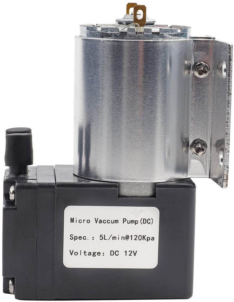 Omgoods- Vacuümpomp 12V 5L/min - Micropomp - Onderdruk Zuigpomp - Houder - Gasanalyse Instrumenten - Duurzaam Ontwerp