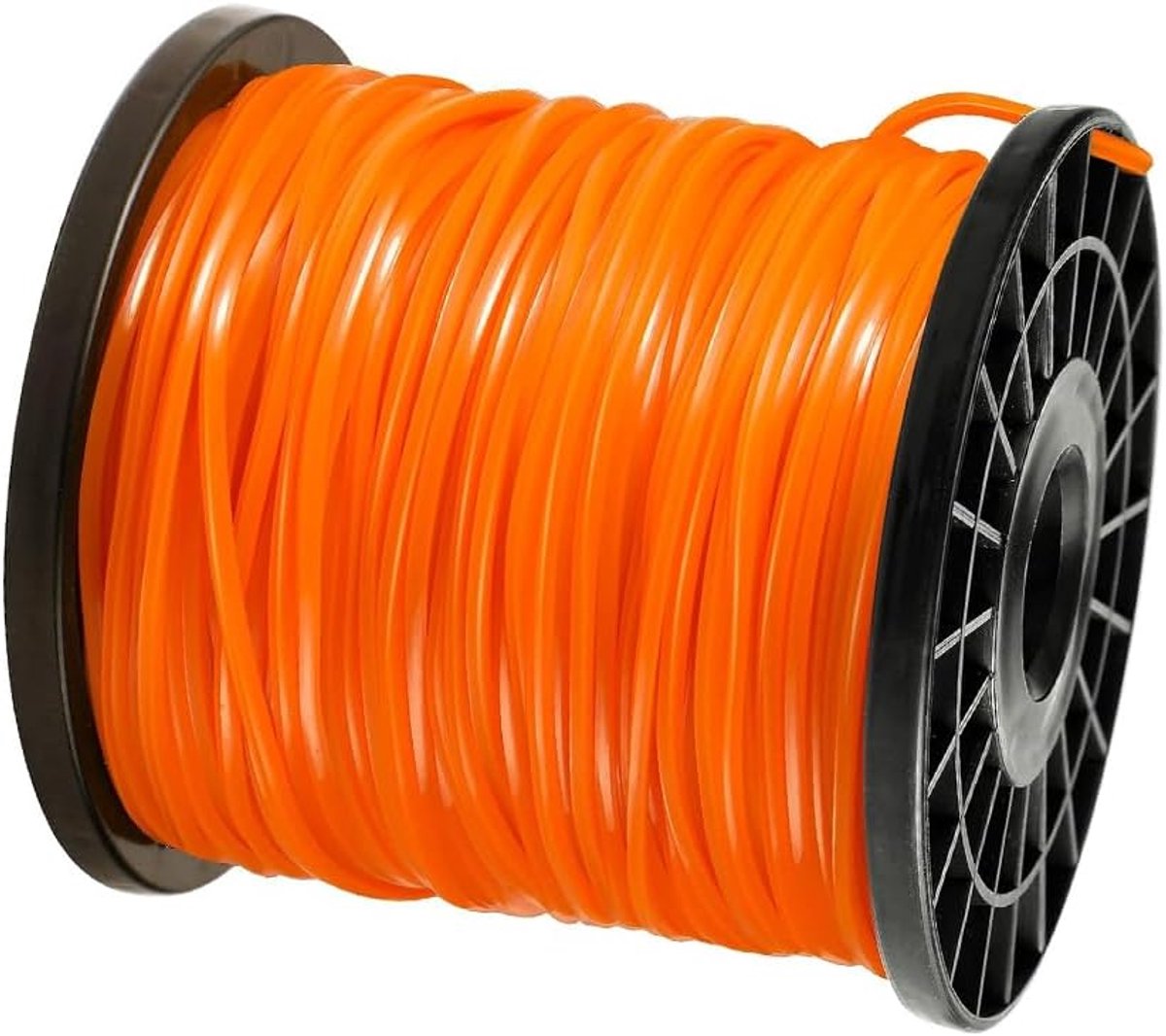 Draad Maadraad Rond Oranje 2,4 mm x 100 m Nylon Snoerdraad Vervangdraad voor Grastrimmer, Motormaaier en Bosmaaier, Accessoire voor tuinmaaierwerkzaamheden