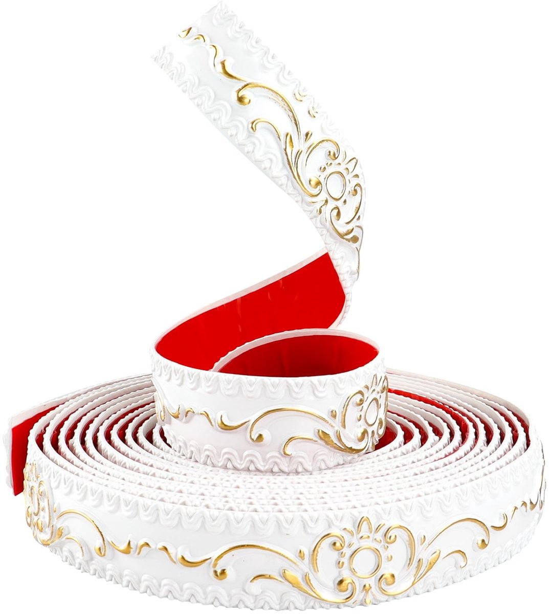 Omgoods - 6 m Flexibele Moulding Wandbekleding - Decoratieve Plinten met Zelfklevende Film
