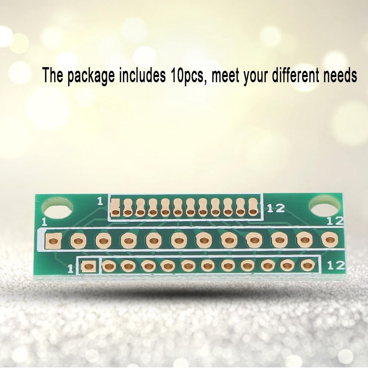 Adapterplaat, 10 stuks, 1,27 mm, 2,0 mm, 2,54 mm, 12 pins, 3 rij, 36 gaten, adapterplaat voor draadloze modules