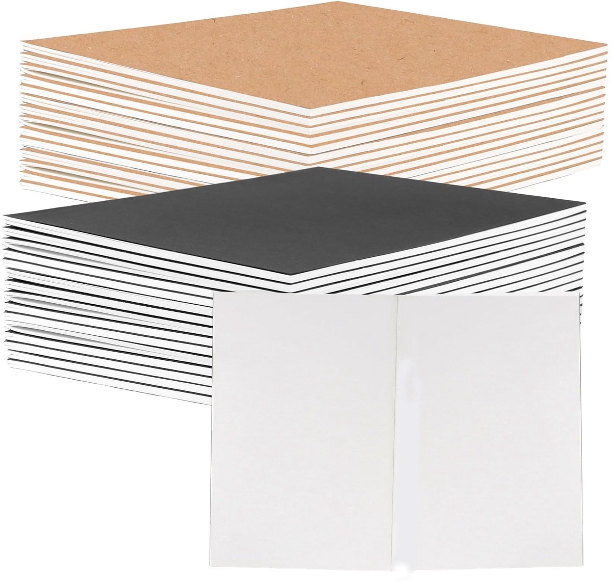 Omgoods - 30 Stuks A5 Notebooks - Lege Notitieblokken voor School en Kantoor