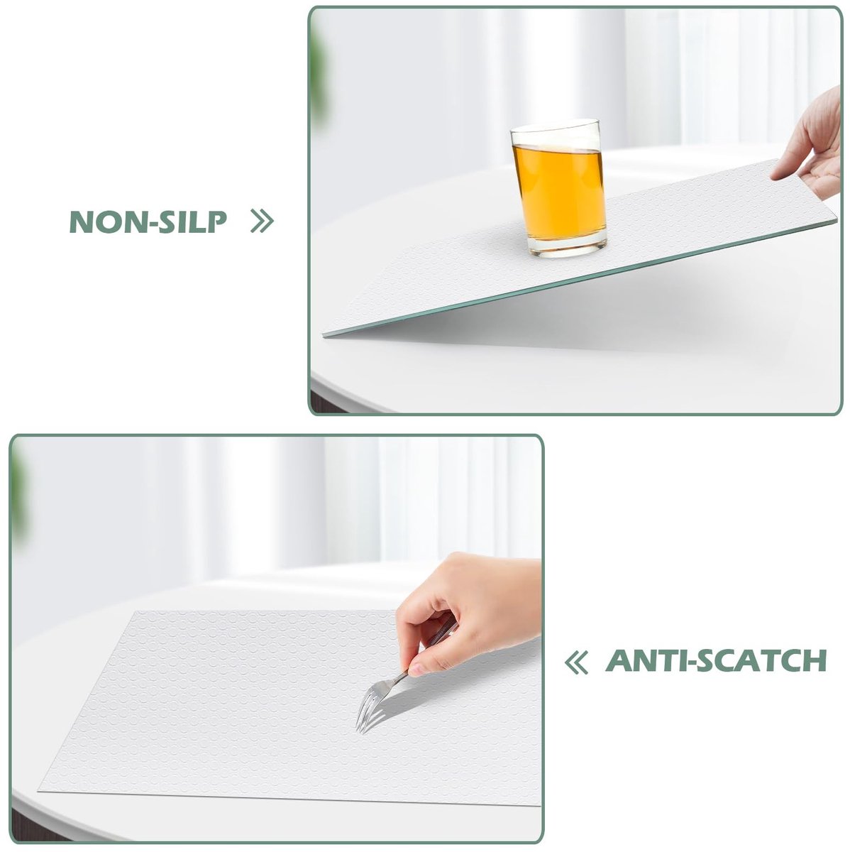 Omgoods - Waterproof Drawer Mat - Antislip Liner voor Keuken en Kasten (Wit)