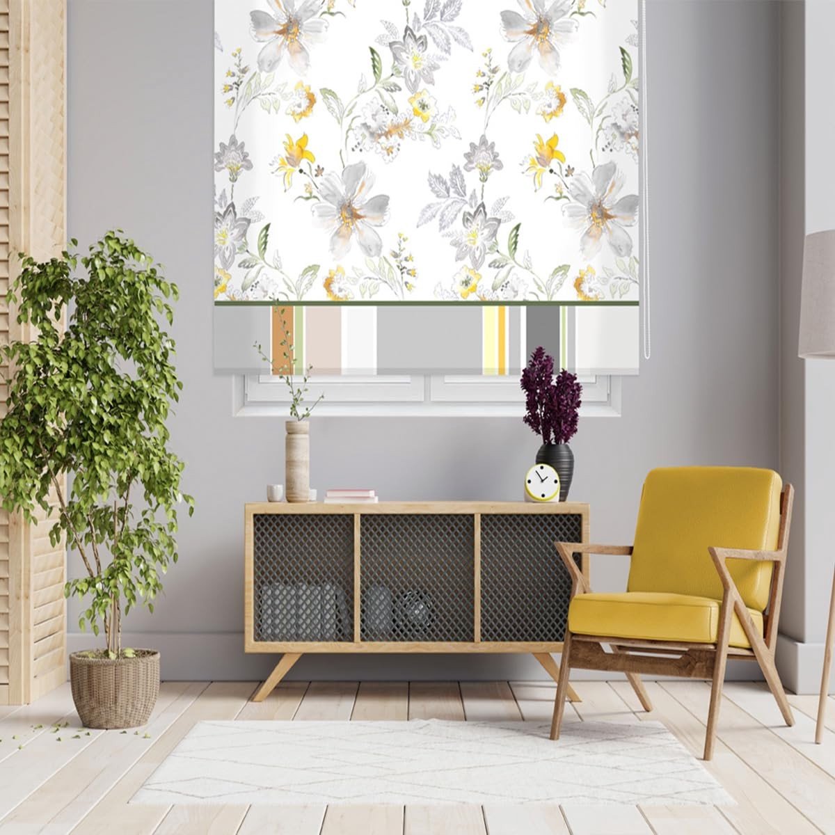 Omgoods - Digitale Translucente Rolgordijn Azalea 160 x 180 cm