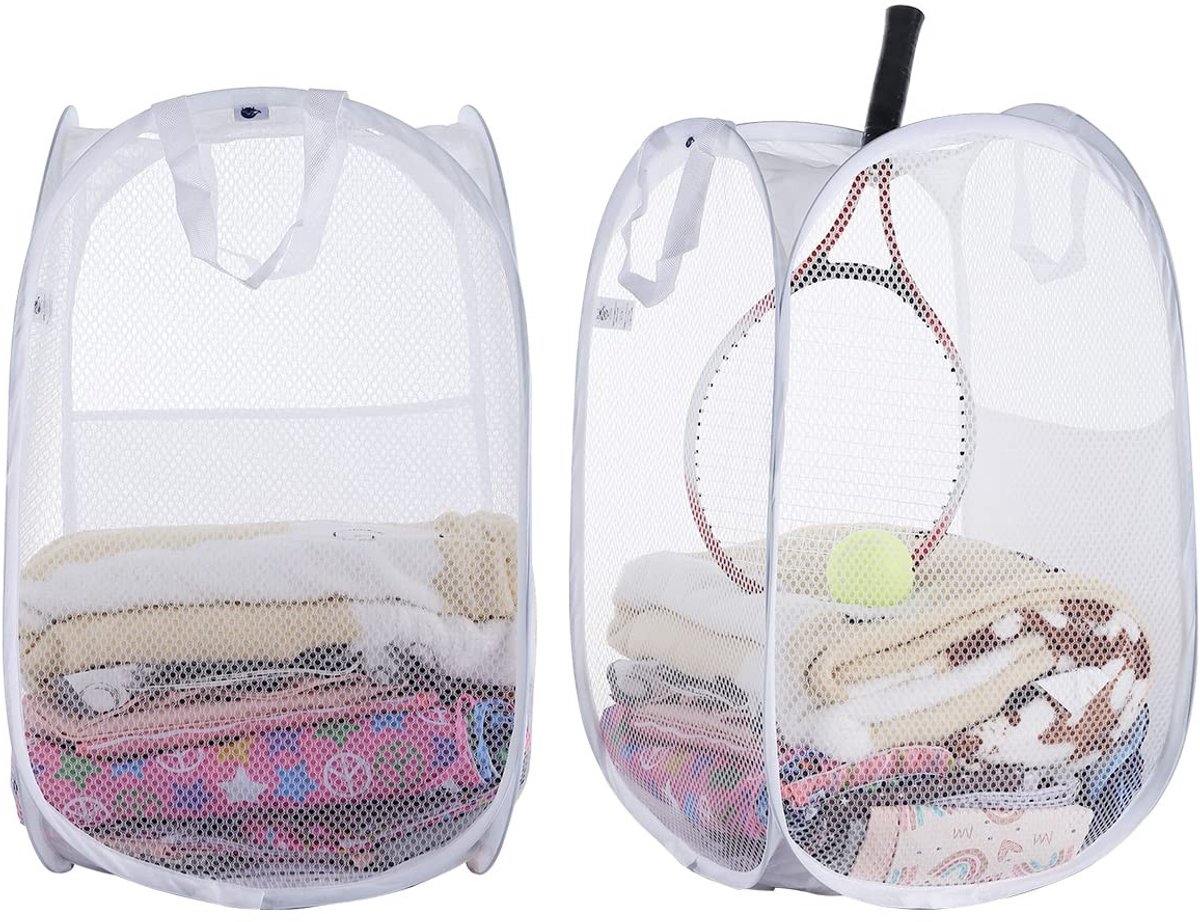 Omgoods - Set van 2 Opvouwbare Wasmanden voor Kinderen