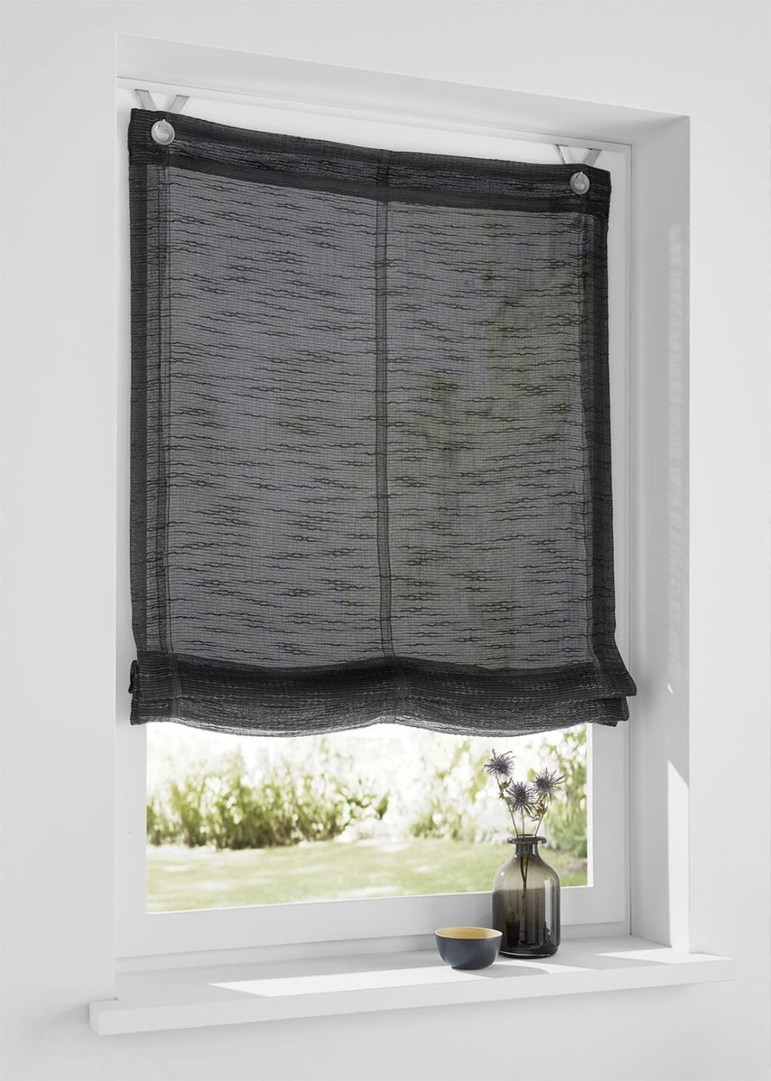 Omgoods - Ösenrollo - Roman Blind in Antraciet zonder Boren