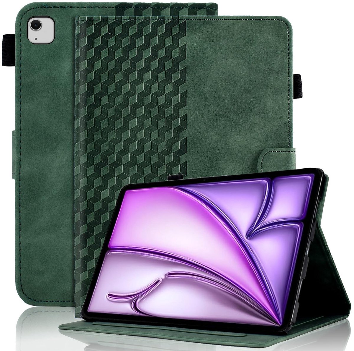 Omgoods - Premium PU Leren Hoes voor iPad Air 13 Inch met Auto Sleep/Wake