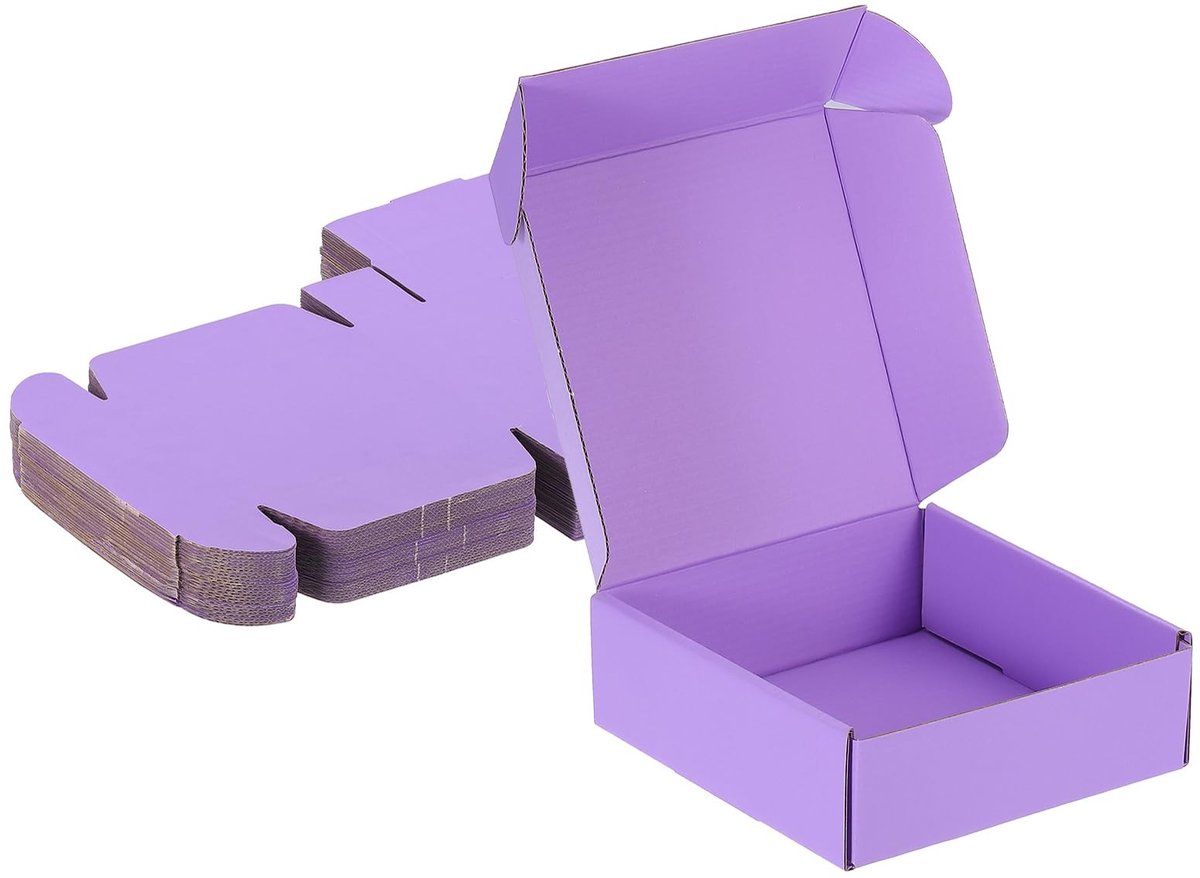 Omgoods - 25 Stuks Kleine Verzenddozen 6x6x2 Inch - Golfkarton Geschenkdozen voor Verpakking