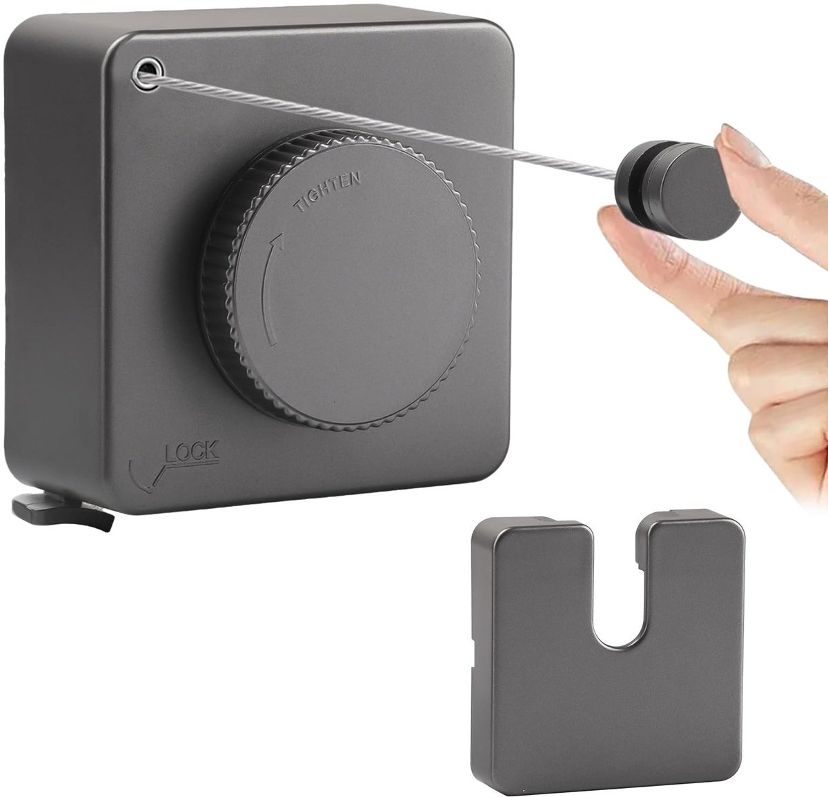 Omgoods - Uittrekbare Waslijn voor de Wand - 4.8 Meter Stalen Kabel voor Droogruimte zonder Verzakking