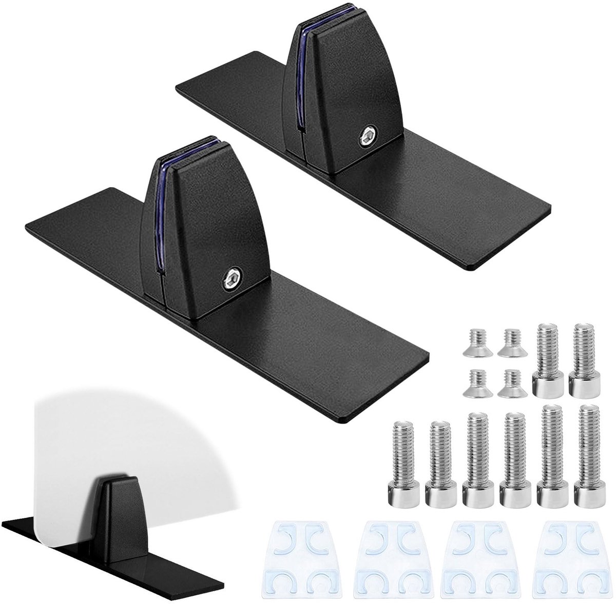 Omgoods - T-vormige Bureau Partition Clips - Aluminium Legering - 2 Stuks
