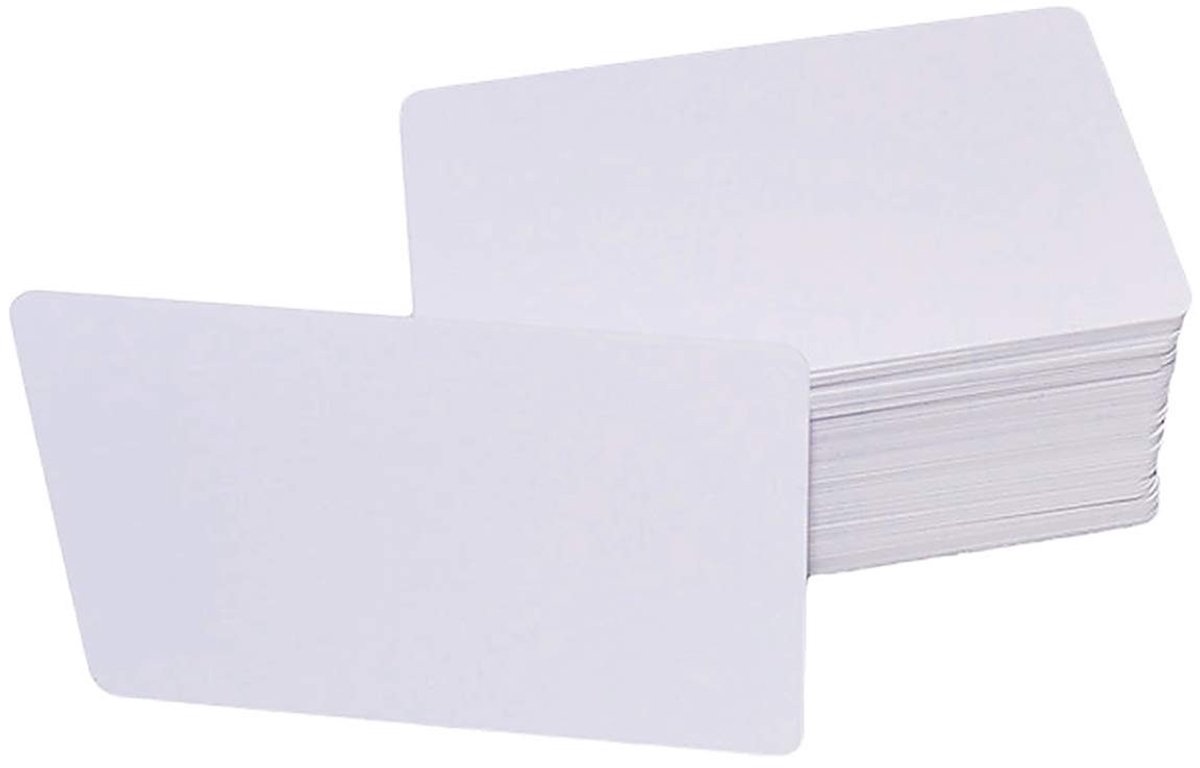 Omgoods - 100 Stuks Verwijderbare IC Rewritable Smart Toegangspas 13.56MHz PVC Blank Kaart