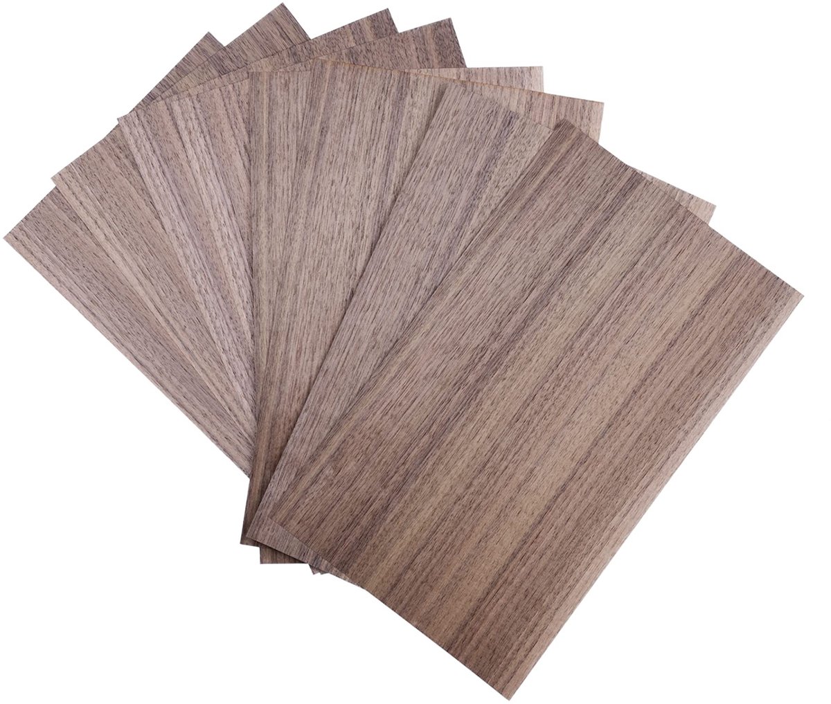 Omgoods - American Walnut Fineer - Set van 8 Onbehandelde Houten Fineerbladen