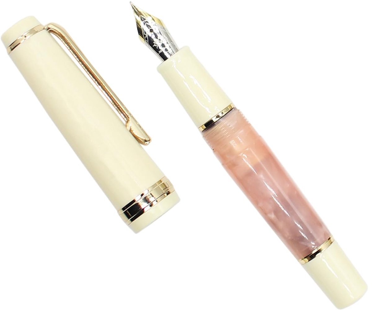 Omgoods - Mini Vulpen met Gouden Trim en Medium Penpunt in Roze