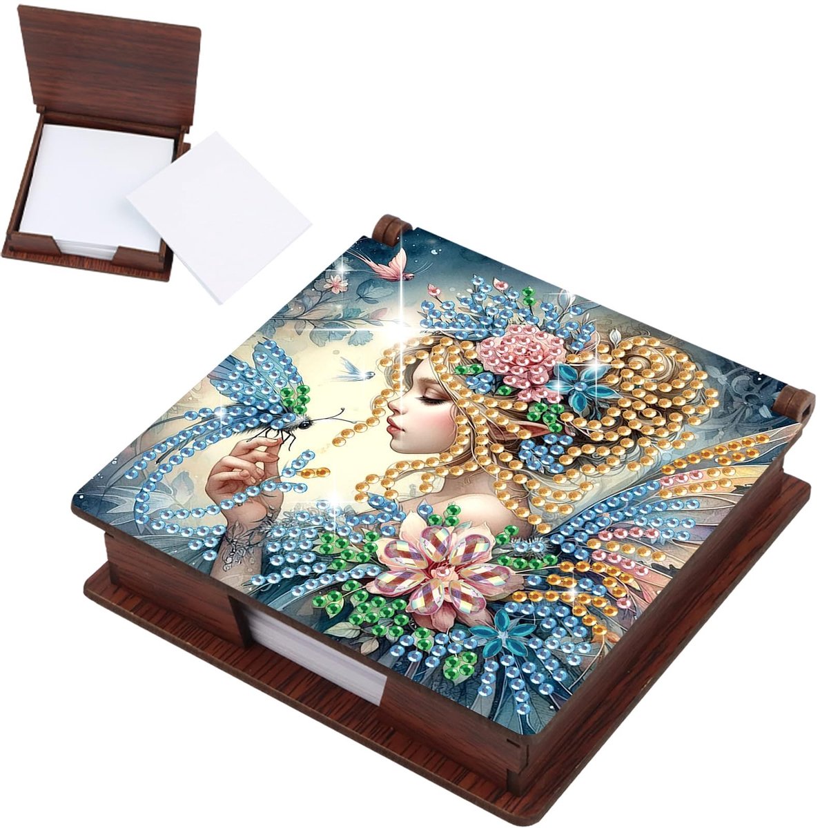 Omgoods - DIY Diamant Schilderen Notitiebox - Creatieve Kit met 160 Vellen Papier en Accessoires