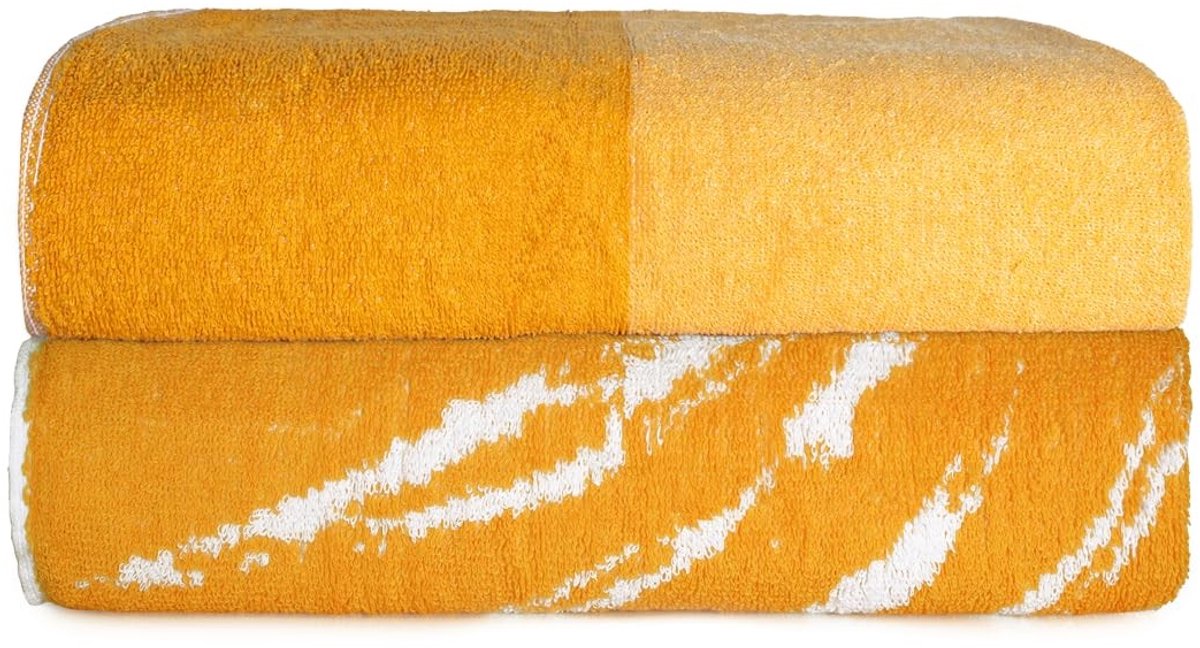 Omgoods - Set van 2 Gouden Strandhanddoeken van 100% Katoen