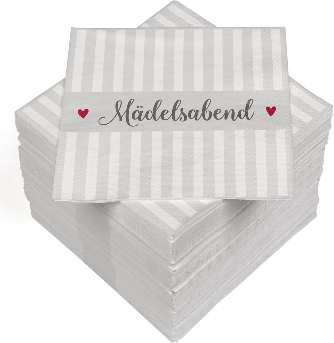 Servetten, 3-laags, 33 x 33 cm, meidenavond, absorberend en praktisch verpakt, brede keuze, ideaal voor speciale gelegenheden
