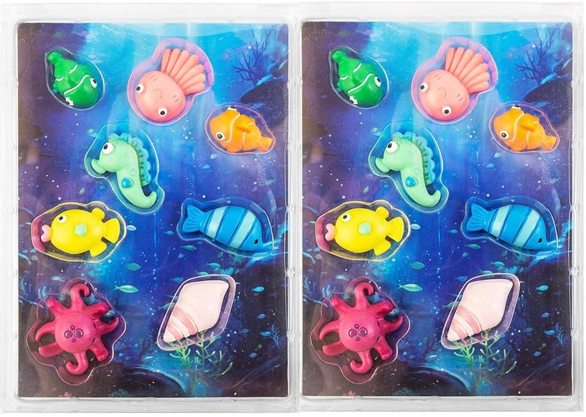 Omgoods - Set van 16 Decoratieve Magneten Onderwater - Kleurrijke Fridge Magneten als Cadeau
