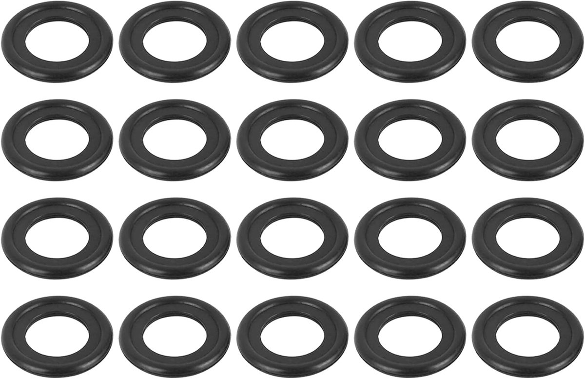 AUTOHAUX 20 stuks M14 rubber olieaftapschroeven afdichtingen inzetbaar voor auto zwart