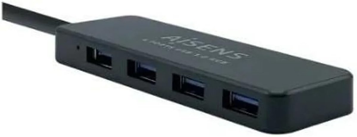 SnelShoppen - USB 3.0 HUB Type A/M - 4x Type A/H - Zwart - 30cm - Ultra Dun - Ideaal voor Thuis, Werk en Reizen - Plug & Play
