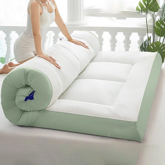 Japanse vouwmatras - Slaapmatras vloer - Ruimtebesparend slapen - Comfortabele ondersteuning - 180x200x10 cm - Roze — afbeelding 2