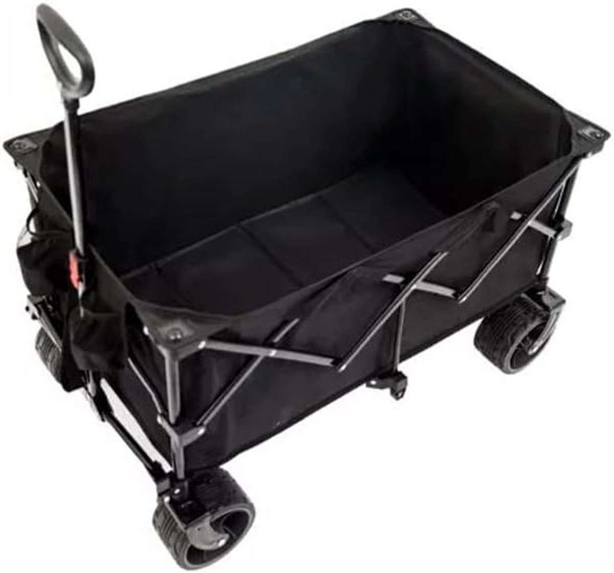 Opvouwbare Kampeerwagen - Draagbare Trolley - Buitenshuis Transport - Met Opbergvak - 180L Capaciteit - Zwart