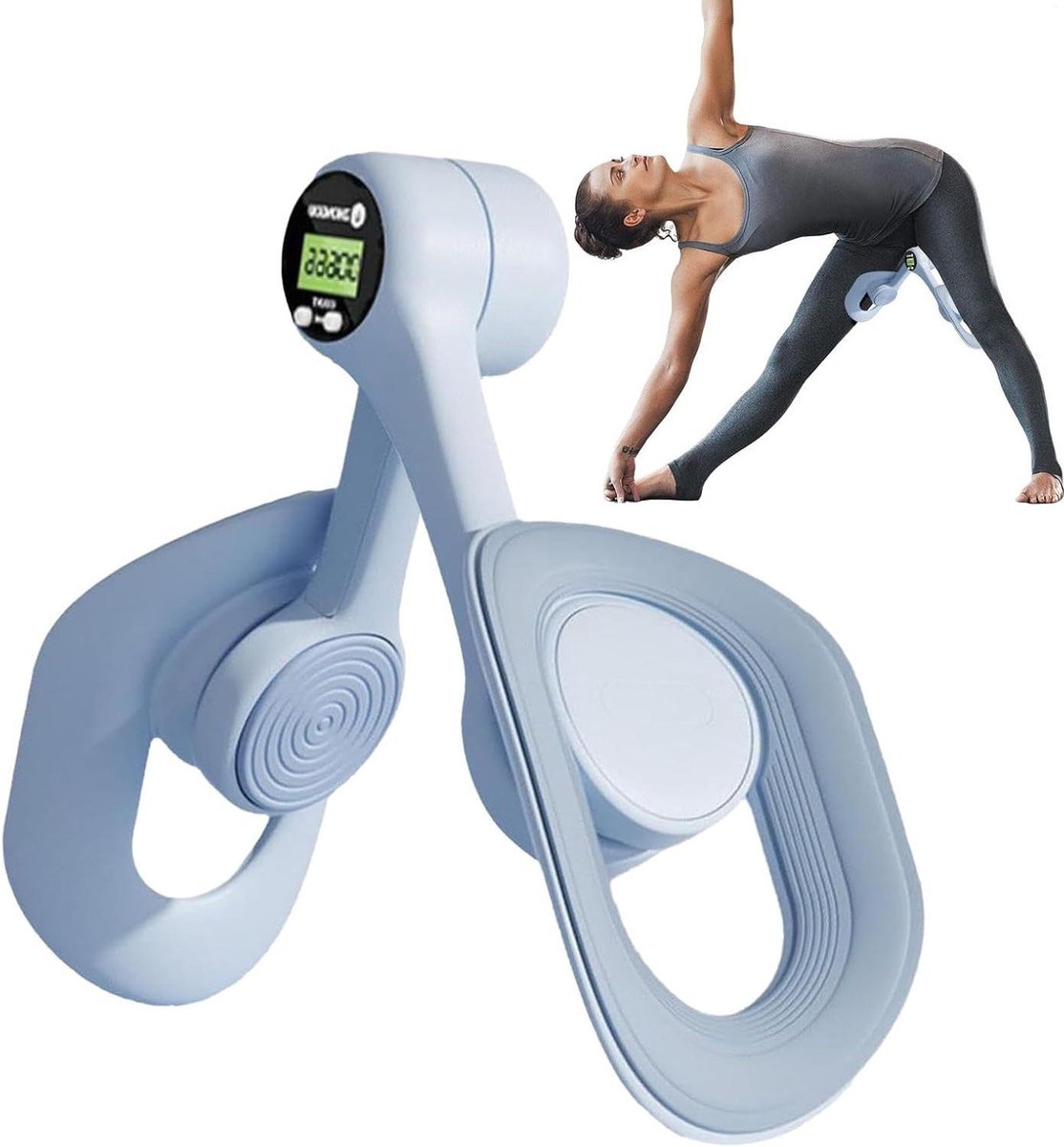 Bekkenbodemtrainer - Heupspiertrainer Dijtrainer - Lichaamsvorm Verbeteren - Intelligent Schermdisplay - 21 x 11.5 x 11.5 cm - Blauw