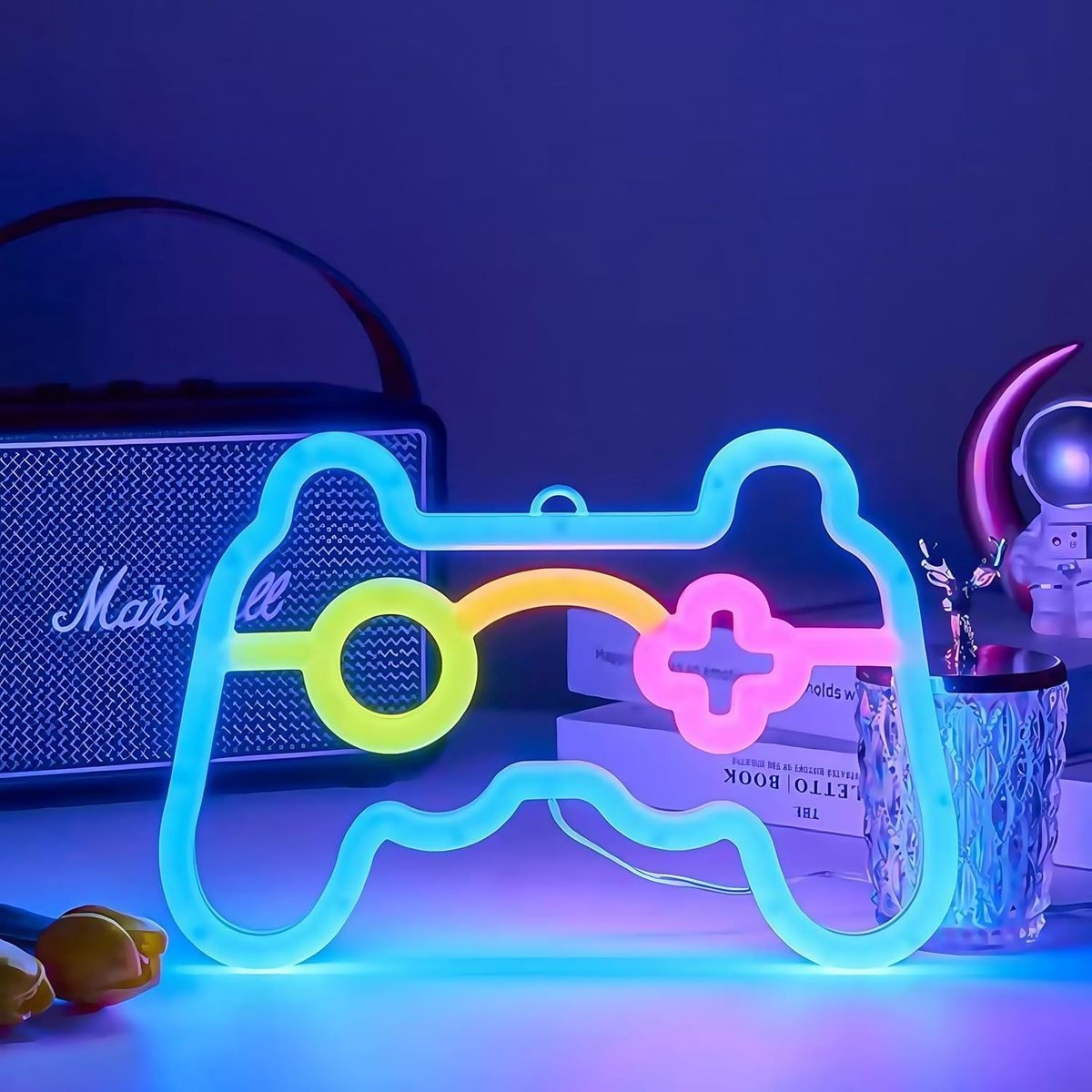 Neon wandlamp gaming - LED verlichting - kleurrijke neonlichten - sfeervolle gamer kamer - ShopVlot