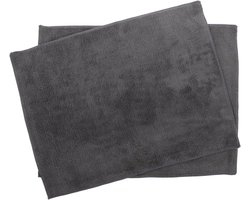 Auto Poetsdoeken - Microvezel Doeken - Auto Wassen Drogen - Ultra Absorberend - 2 Stuks 38x30cm - Donkergrijs
