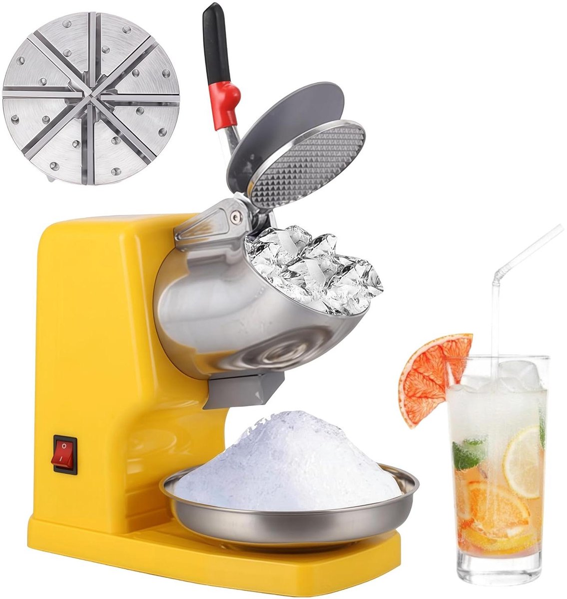IJsmaker Achtmes - Crushed Ice Maker - Drankjes Koelen - Efficiënte IJsbereiding - 28 x 13.3 x 290 cm - Zilver