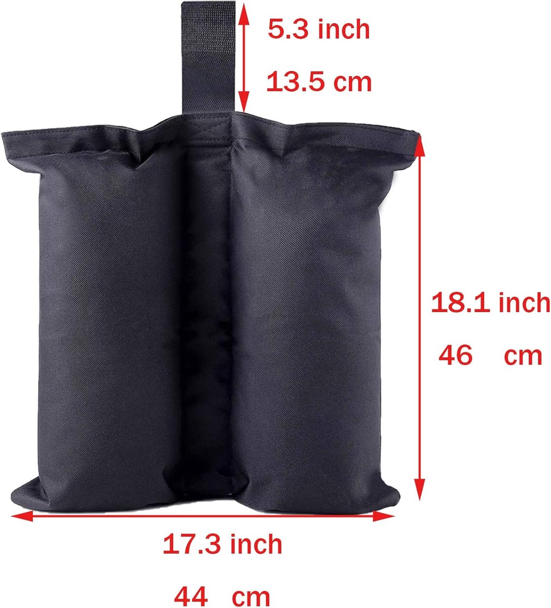 CACTIYE Verzwaringszakken voor pop-up-tent, zandzakken voor voeten van de tent (groot-4, zwart) - ShopVlot