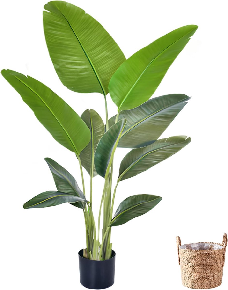 SnelShoppen - Kunstplant Groot 160 cm, Kunstzinnige Vogel van het Paradijs, Potplanten, Kunstplanten, Kunstboom, Kunstpalm, Binnenplant, Realistische