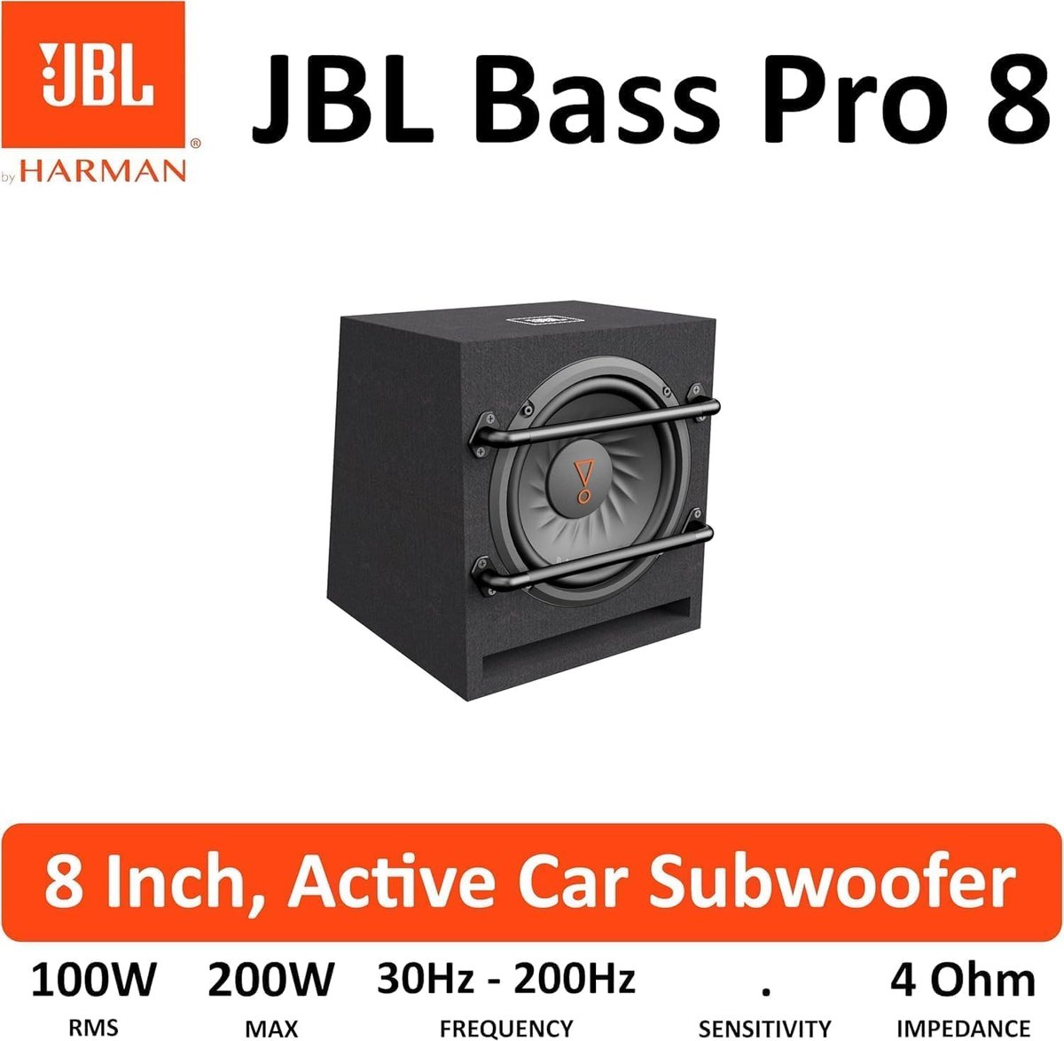 Actieve subwoofer - Auto audio - Muziek verbeteren - Ingebouwde versterker - 8 inch - Zwart – foto 3