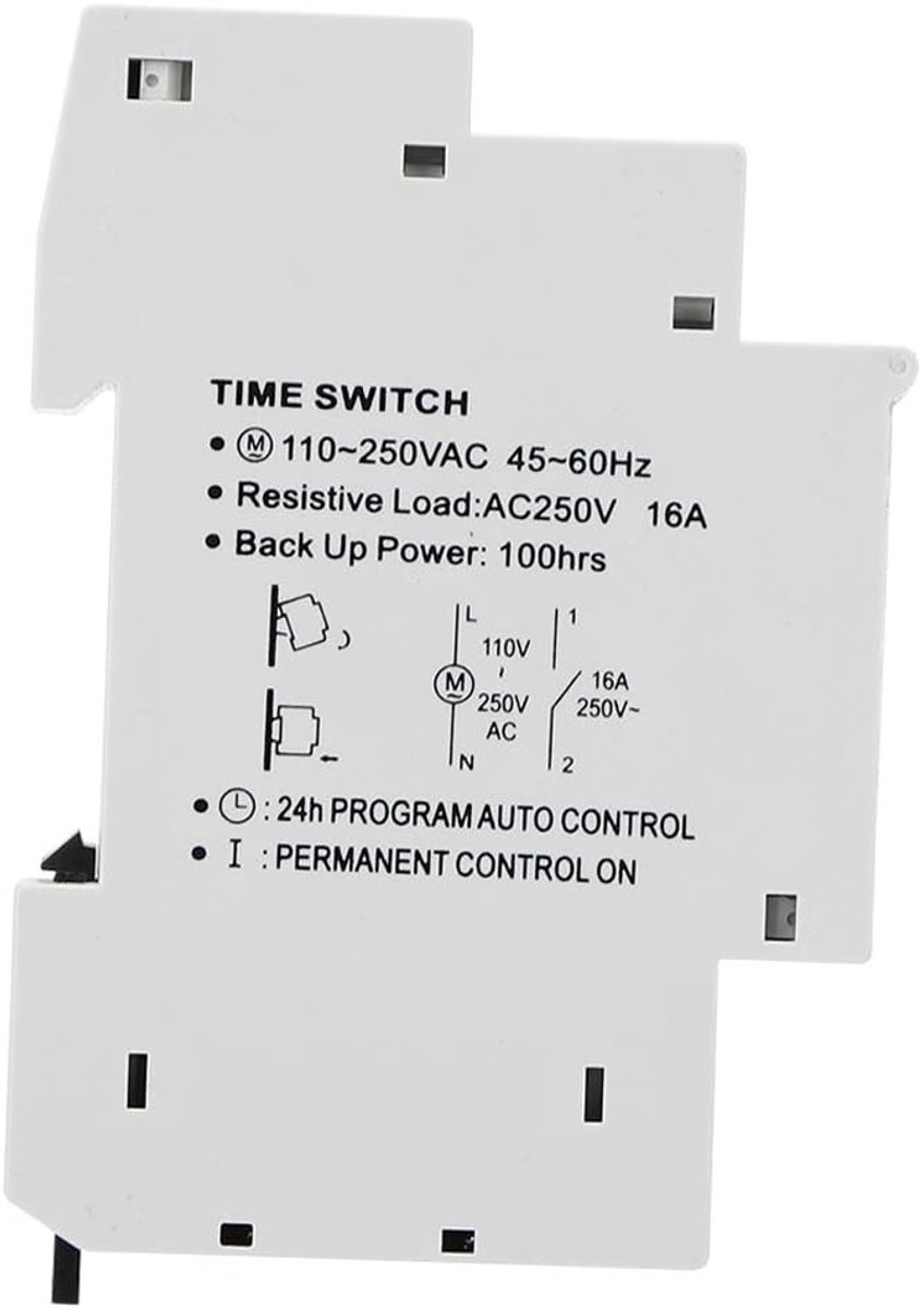 SnelShoppen - Analoge Timer met Dagprogramma, 24 Uur, 15 Minuten Instelling voor Straatlampen, Neonverlichting, Fabrieken, Reclameborden