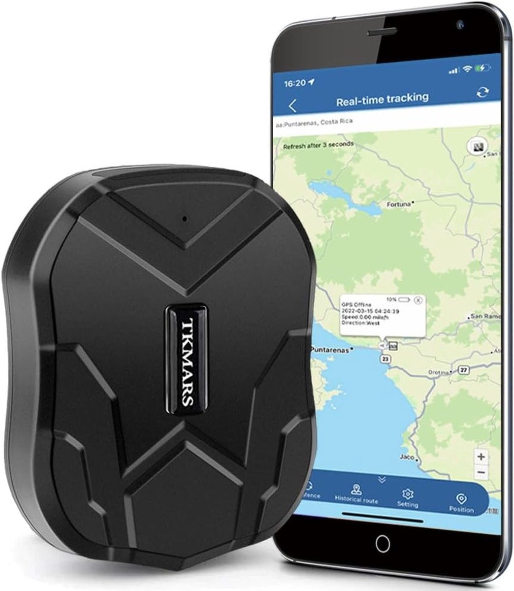 GPS-tracker Auto - Zonder Abonnement - 5000mAh Batterij - Tot 90 Dagen Standby - Voor Voertuigen en Wagenparkbeheer