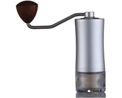 Handmatige Koffiemolen - Koffiebonenmolen Draagbaar - Verse Koffie Zetten - Instelbare Maling - 16.1 x 30 cm - Blauw Zilver
