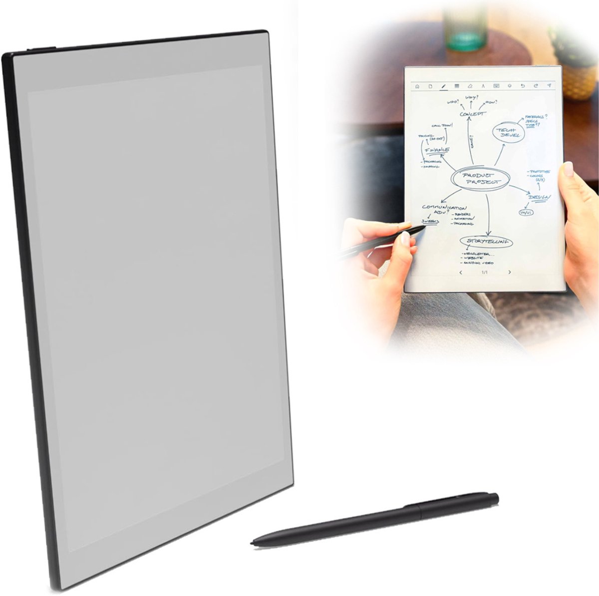 ApexArte® Digitaal Notitieblok - Notitieblok - Paper Tablet - Zwart