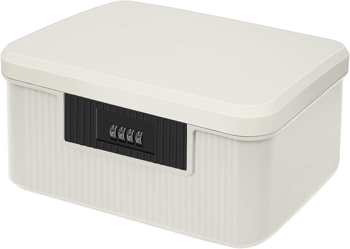 Multifunctionele Mediciinekist met 2 Niveaus en Slot - Ruimtebesparende Opbergdoos voor Medicijnen - 26.2 x 22 x 12.2 cm - Veilig en Handig