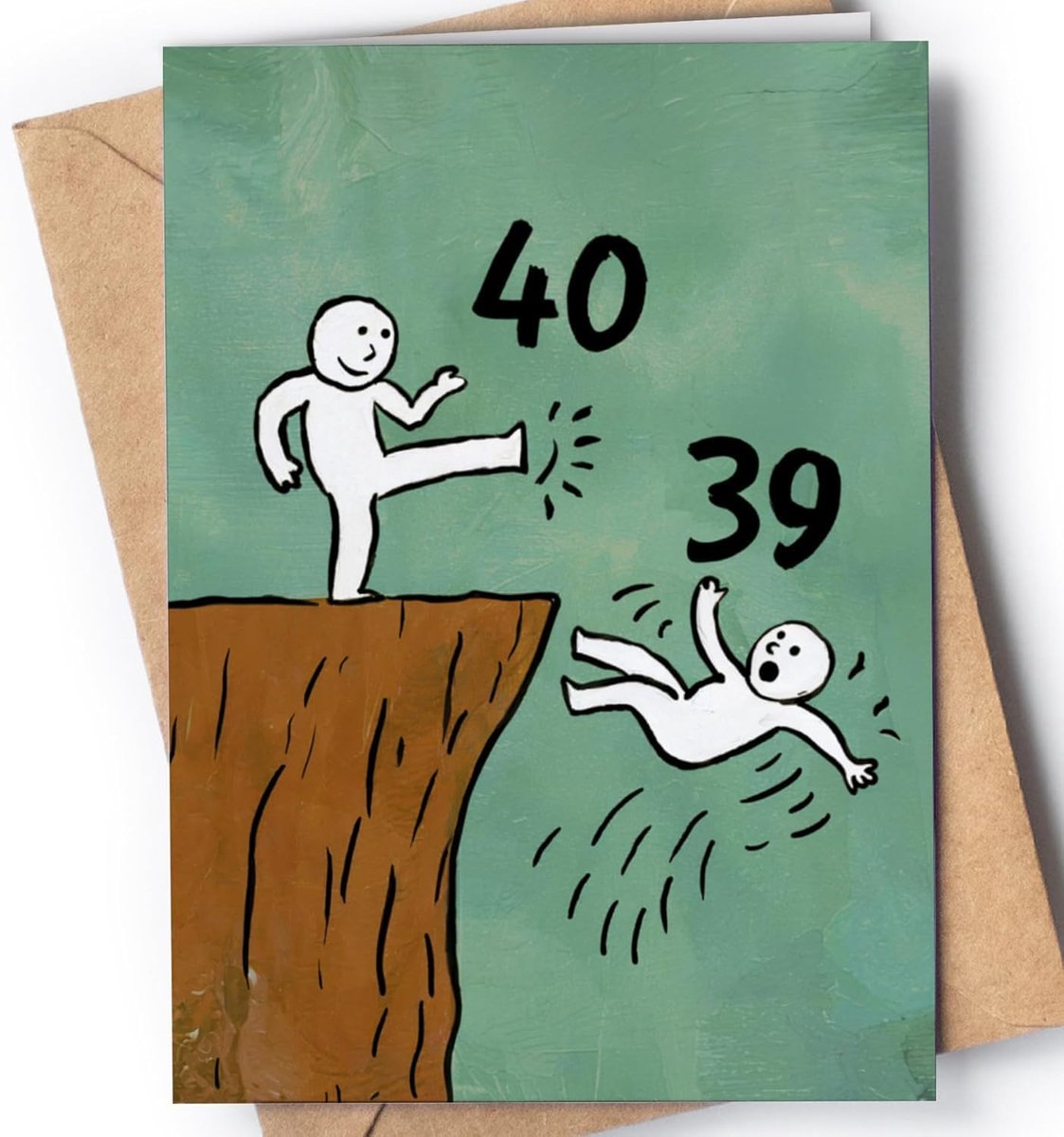 40e verjaardagskaart - 40e verjaardagskaart voor haar, hem - Happy Bday Mom, Papa, Sister, Brother - 40e meme-verjaardagskaart voor vrouwen, mannen, vrienden of collega - Grappaarten voor iemand die