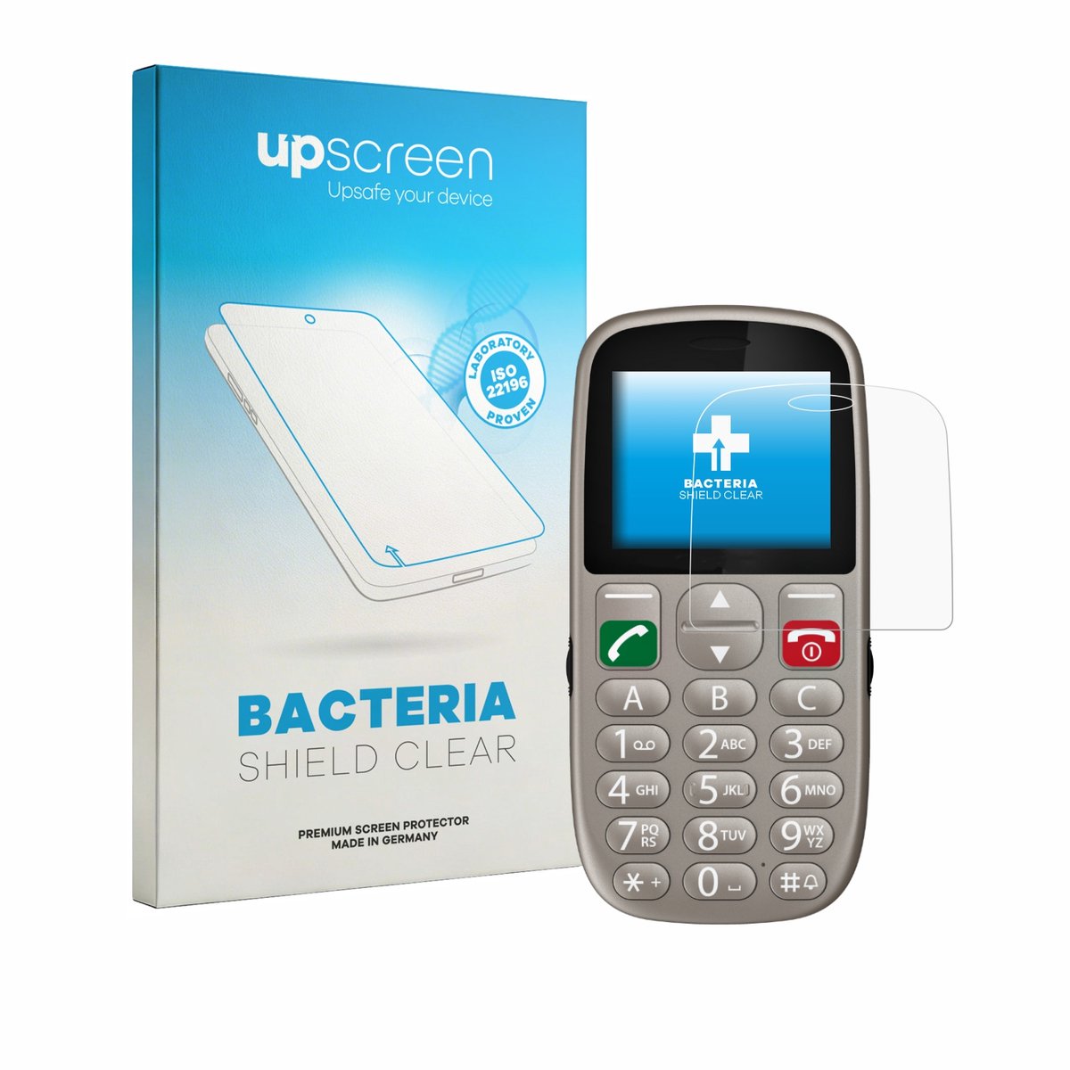 upscreen - Screenprotector voor Gigaset GL395 - Folie Beschermfolie transparant antibacterieel