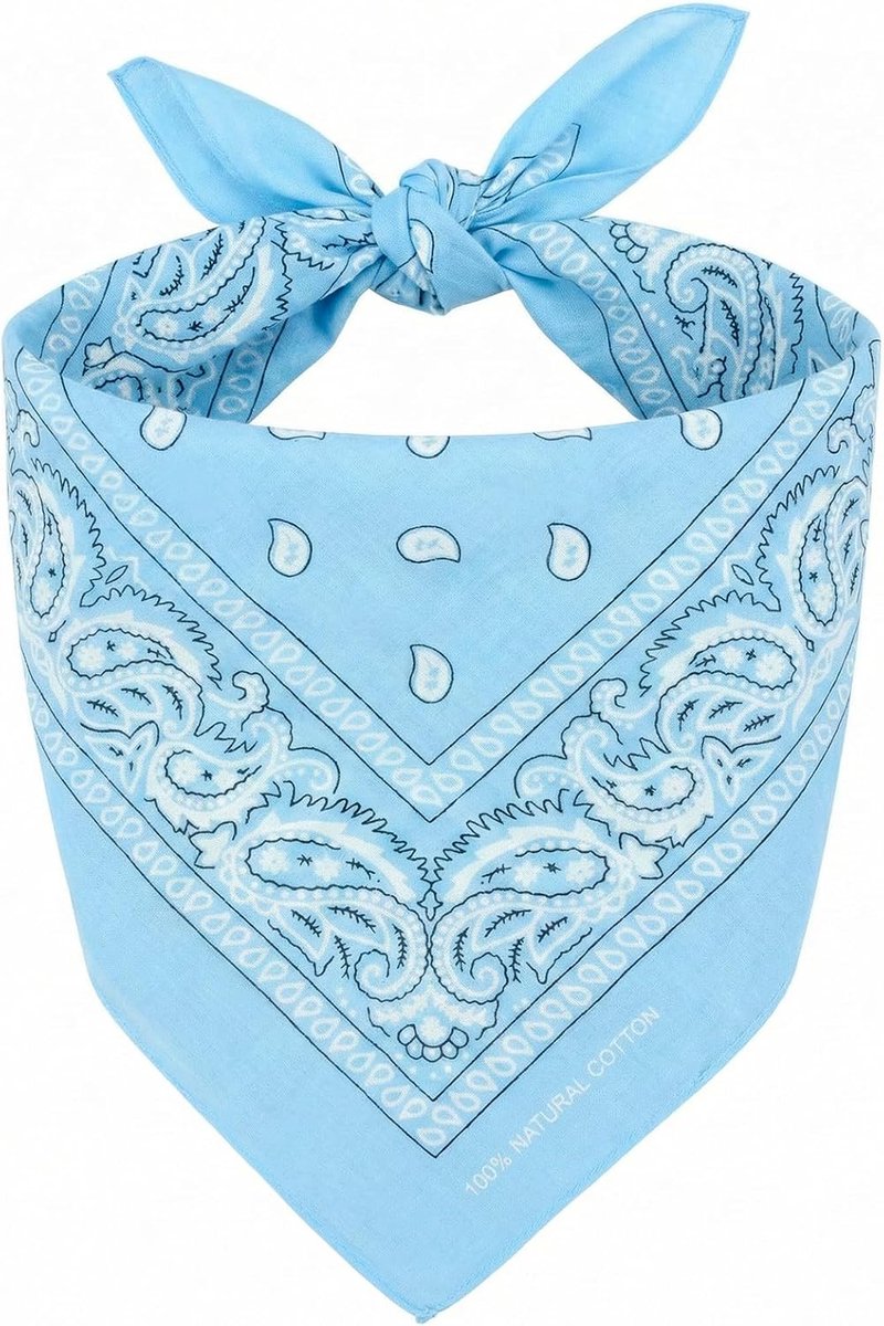Bandana - 100% katoen en natuurlijke vezels - zacht, duurzaam en wasbaar in de machine - voor dames en heren