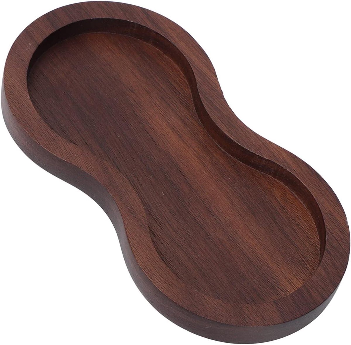 Koffie Tamper Mat - Houder Koffiemachine - Stabiel Koffie Stampen - Walnoothouten Basis - 16 x 8 x 1 cm
