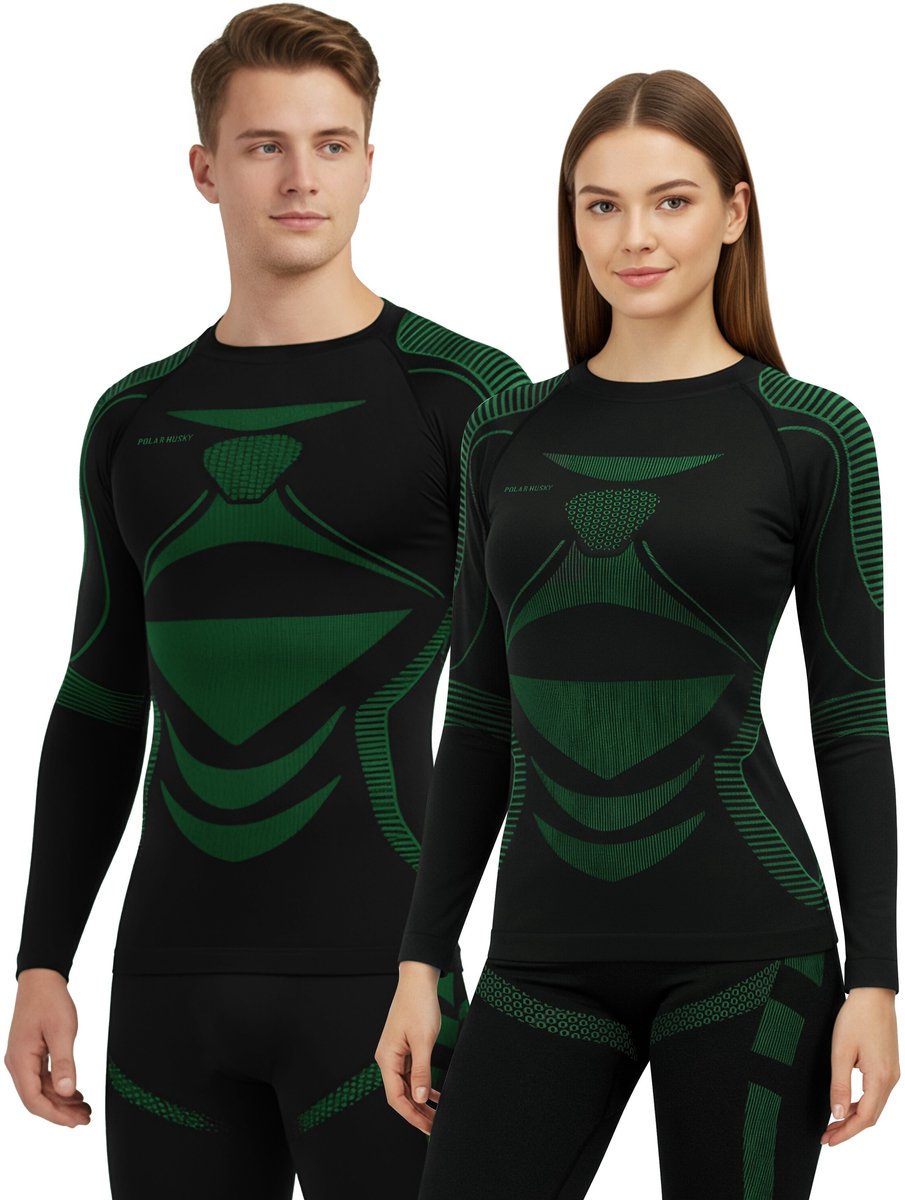 1x thermoshirt met lange mouwen voor dames en heren