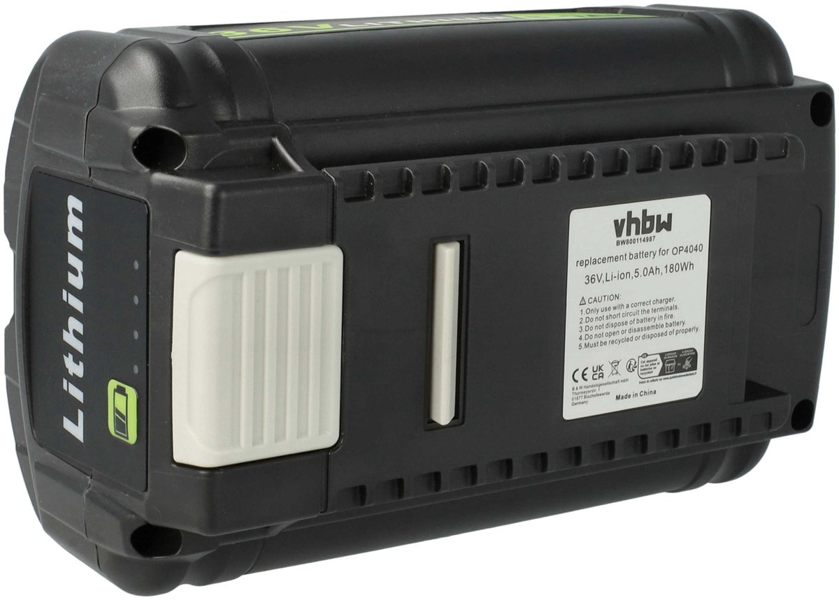 vhbw 2x vervangende accu voor Ryobi OP40602 (5 Ah, 36 V Li-ion)