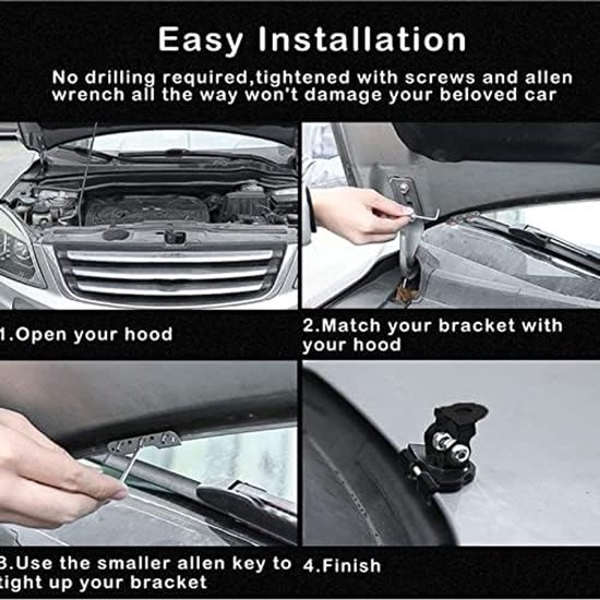 montagebeugel voor motorkap, universele montagebasis voor werklicht, voor auto's, vrachtwagens, SUV's — afbeelding 5