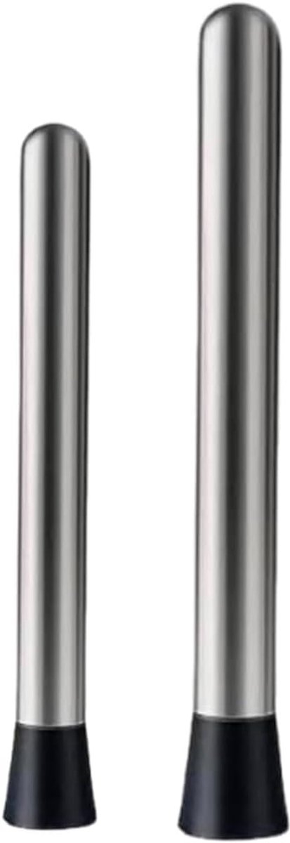 2 stuks roestvrijstalen stamper voor cocktails, cocktails, dranken, bargereedschap, ijsversnipperaar, wijnmengsel, voor klinknagels, keuken, dranken, mojito