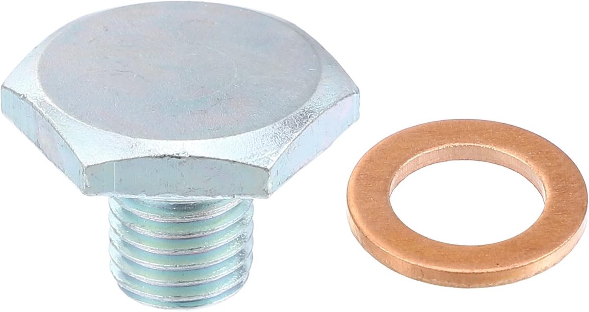 ABSOPRO M10x1.25 Motorolie Afvoerplug Schroef voor Ford voor Mazda Zilveren Toon