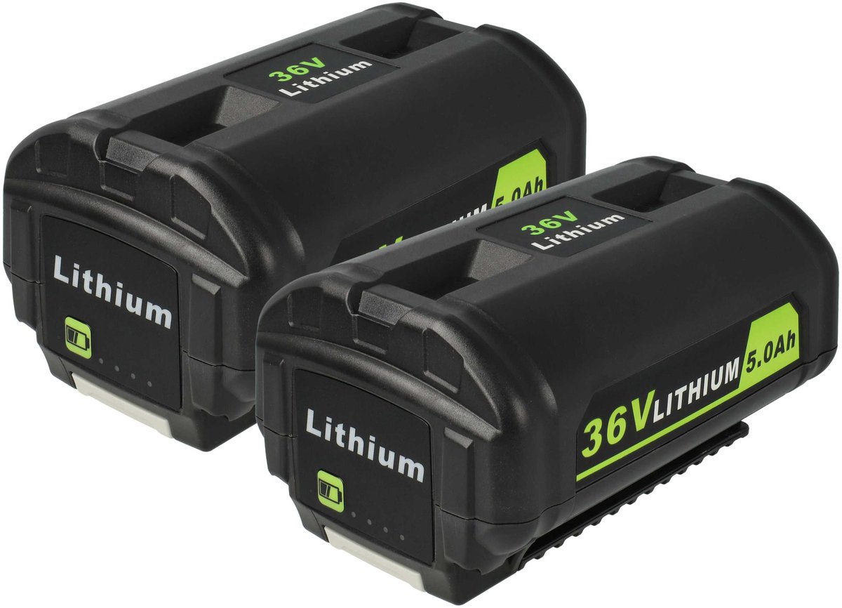 vhbw 2x accu compatibel met Ryobi RY40220, RY40250, RY40201A, RY40202, RY40204, RY40402A, RY40403, RY40402, RY40400, RY40210 (5 Ah, 36 V Li-ion)