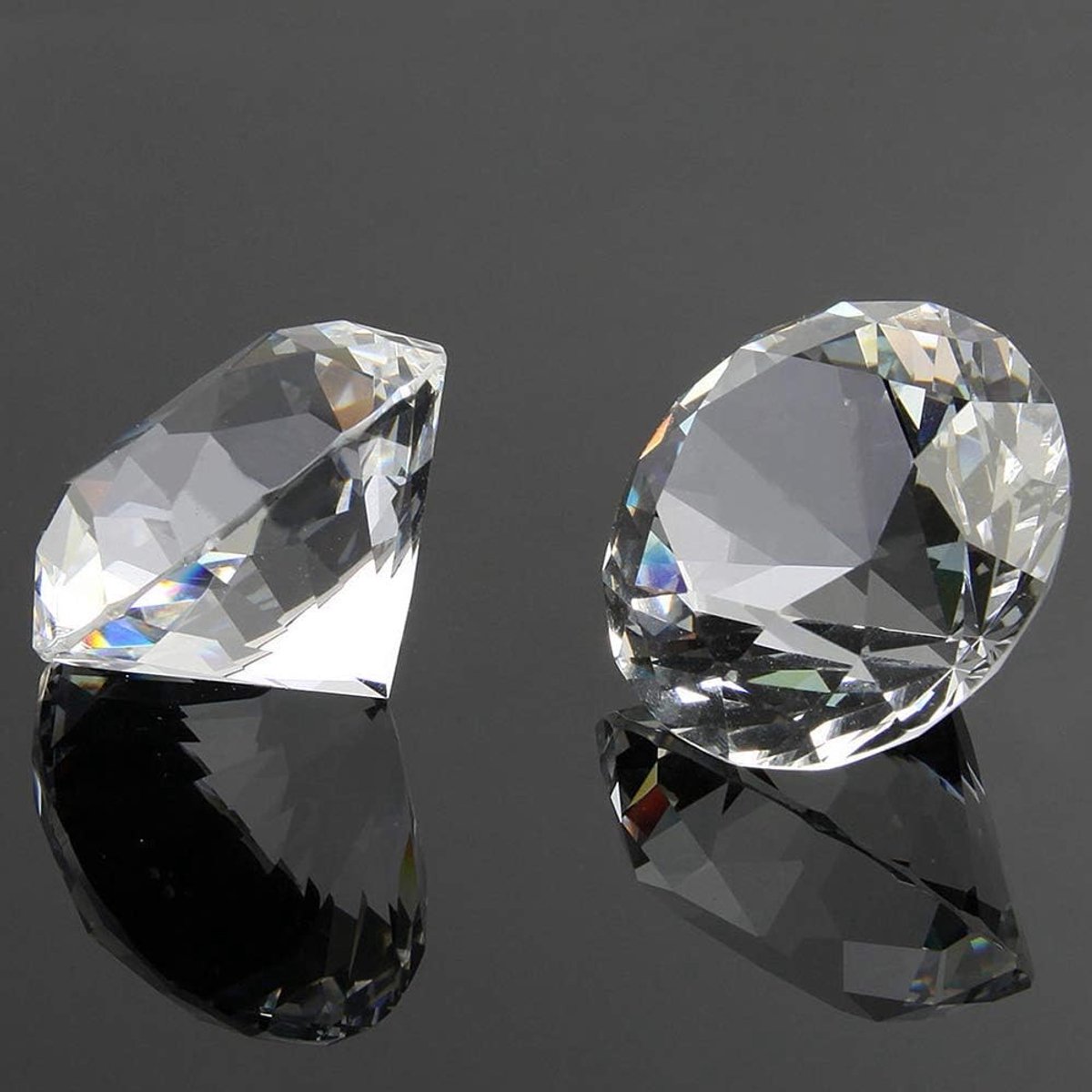 30 Stück Brillanten Glasdiamanten 20mm Klare Kristalledelsteine Hochwertiger Glas Deko Diamanten Kristall Tischdeko Streudeko Hochzeit Deko